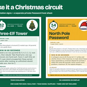 Christmas 60-Second Party Games Printable, 40 Cards & Signs image 5