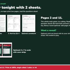 Christmas Friendly Feud Game Printable, 100 Cards for Family Teams image 2