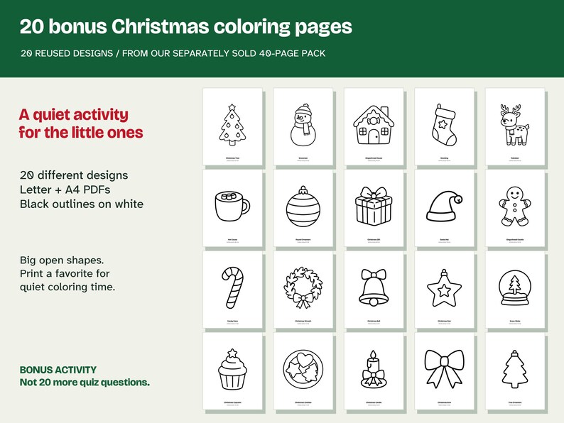 Christmas Which Came First Game Printable, 24 Questions and Coloring Pages image 5