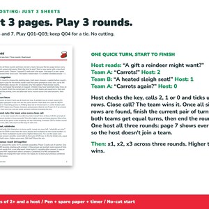 Christmas Game Printable, List Guessing Game, 100 Cards for Family Teams image 4