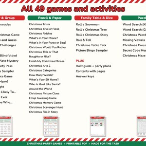 Weihnachtsfeierspiele zum Ausdrucken – 49 Spiele für Kinder und Erwachsene Bild 2