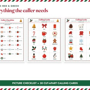 Christmas Picture Bingo Printable, 30 Classic Family Cards image 4