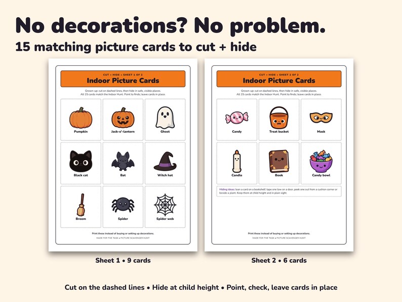 Halloween Scavenger Hunt Printable, 3 Picture Hunts for Kids image 4