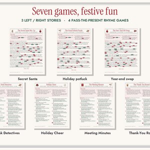 Office Christmas Left Right Game Printable, Pass the Present Gift Exchange image 2