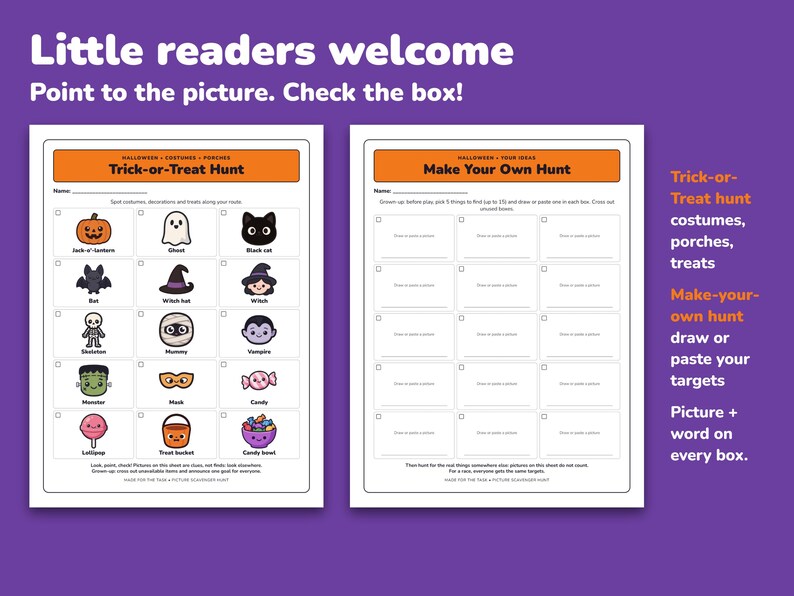 Halloween Scavenger Hunt Printable, 3 Picture Hunts for Kids image 3