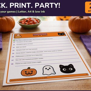 Halloween Party Games Bundle Printable, 25 Activities and Picture Bingo image 8