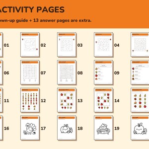 Thanksgiving Activity Pack for Kids Printable, 20 Games and Coloring Pages image 2