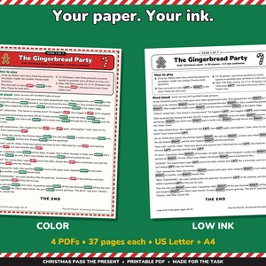 Christmas Pass the Present Game Printable, Left Right Stories and Rhymes image 5
