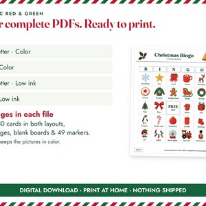 Christmas Picture Bingo Printable, 30 Classic Family Cards image 7