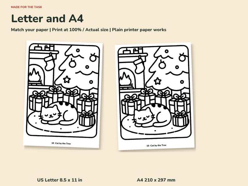 Christmas Coloring Pages for Adults, Bold and Easy, 20 Cozy Scenes image 8