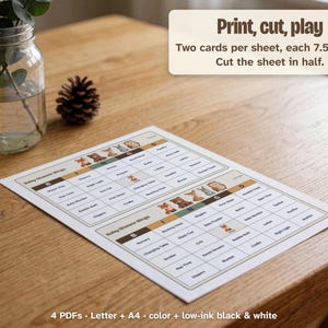 Woodland Baby Shower Bingo, 100 Prefilled Cards and Gift Bingo (Printable) image 2
