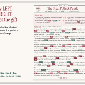 Office Christmas Left Right Game Printable, Pass the Present Gift Exchange image 3