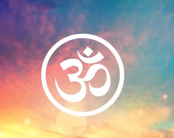 Om Sticker - Om Decal - Yoga Sticker - Om Ohm Symbol Decal Sticker, Tumbler Cup Decals, Laptop Sticker, Custom Vinyl Decal, Glass Decals