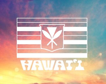 Hawaiian Flag Decal - Orignal Hawaii Flag Sticker Vinyl Decal Kanaka Maoli Sticker  Tumbler Cup Decals, Laptop Sticker, Custom Vinyl Decal