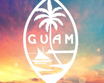 Guam Sticker - Seal Of Guam Sticker Vinyl Decal Sticker Guam Stickers, Tumbler Cup Decals, Laptop Sticker, Custom Vinyl Decal, Glass Decals