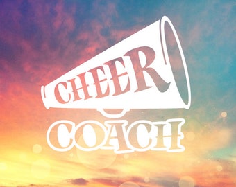 Cheer Coach Sticker - Cheerleader Sticker - Chearleading Decal Sticker, Tumbler Cup Decals, Laptop Sticker, Custom Vinyl Decal