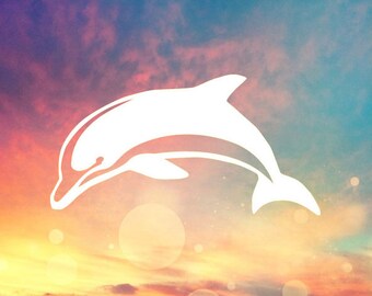 Dolphin Sticker, Dolphin Vinyl Decal Sticker, Hawaii Hawaiian Gift,  Tumbler Cup Decals, Laptop Sticker, Custom Vinyl Decal, Glass Decals