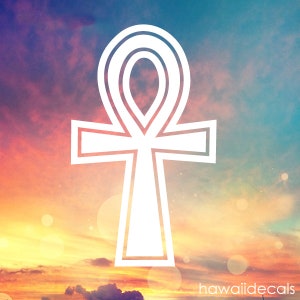 Ankh Decal, Ankh Symbol Sticker, Eternal Life Egyptian Sticker, Laptop Stickers, Laptop Decal, Cup Decal, Car Decal, Vinyl Decal
