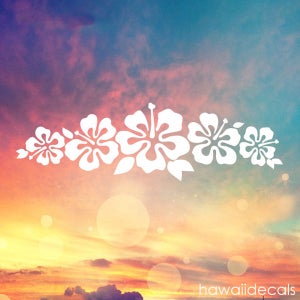 Hibiscus Band Vinyl Decal Sticker Hawaii Hibiscus Stickers, Tumbler Cup Decals, Laptop Sticker, Custom Vinyl Decal, Glass Decals
