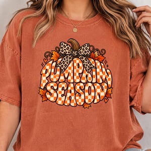 Pumpkin Season PNG, Leopard Bow Fall Design