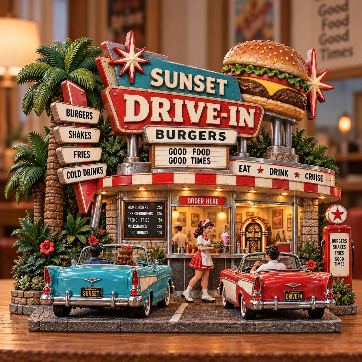 50s Diner Diorama - Etsy