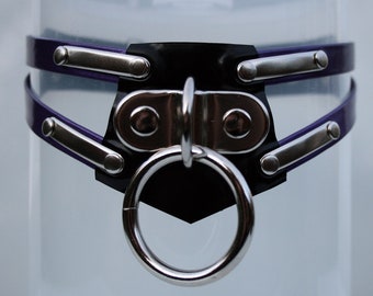 Latex Rubber Cage Style Buckle Collar by Latex Legion  (-- Made to Order --) See Description