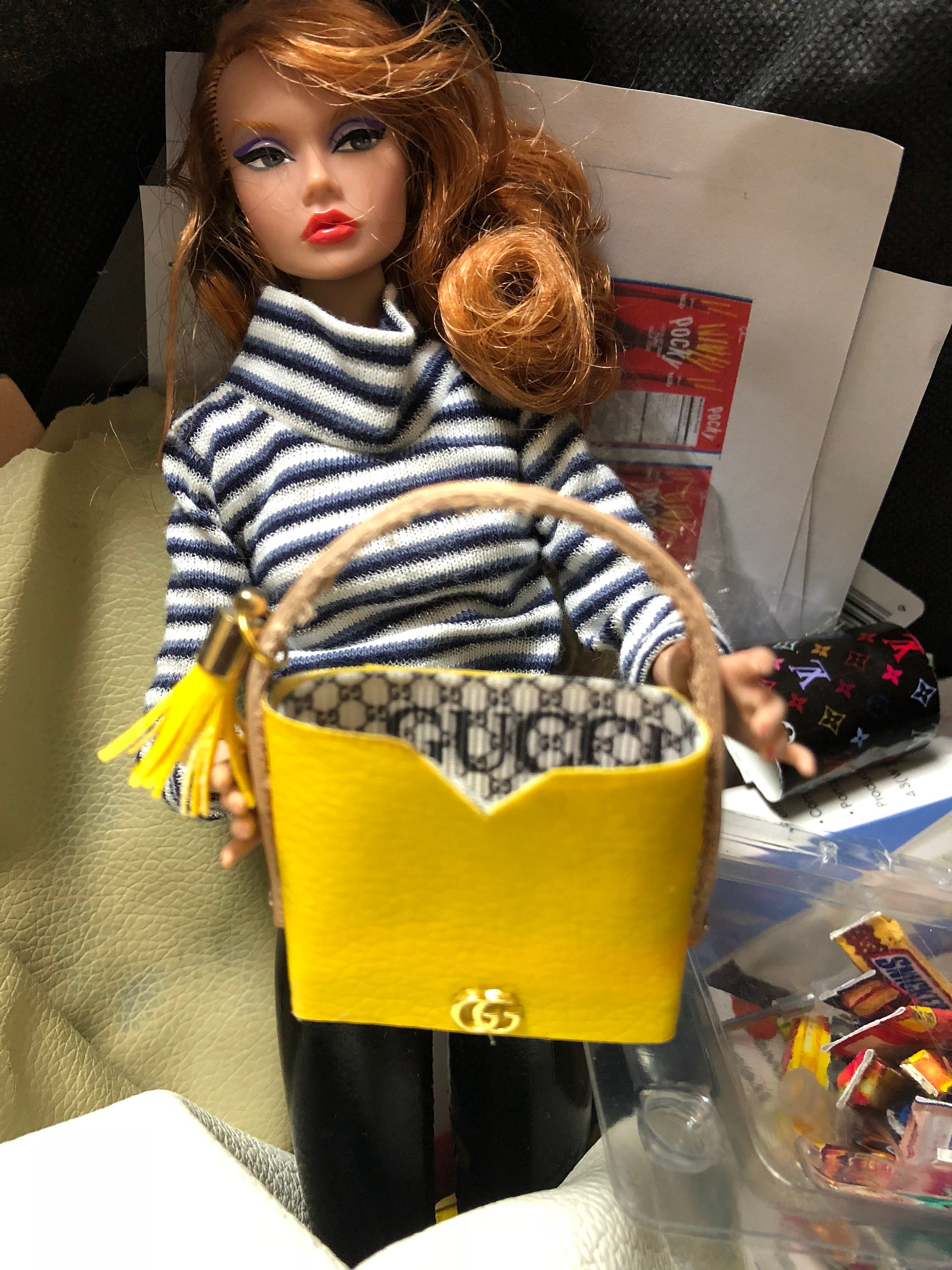 Gucci Inspired Miniature Purse Doll Barbie Ooak 