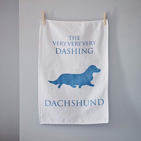 Dachshund Tea Towel Long Haired Dachshund Dachshund Gift Etsy