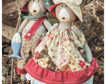 Pdf Sewing Pattern-STUFFED BEARS - Bear sewing pattern, Cloth Doll pattern, Soft Bear Pdf Pattern, stuffed toy.
