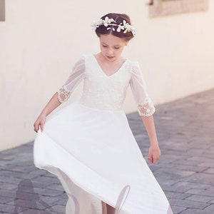 Boho First Communion Dress off White Color - Etsy
