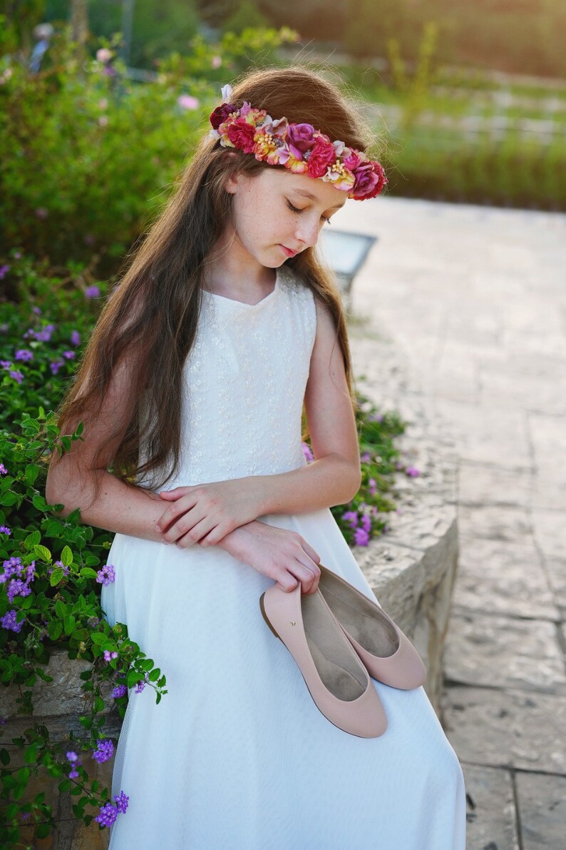 Boho Junior Bridesmaid Dress Lace Flower Girl Dress Etsy