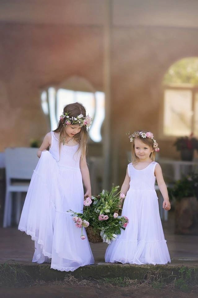 Wedding White Lace Flower Girl Dress boho flower girl dress | Etsy