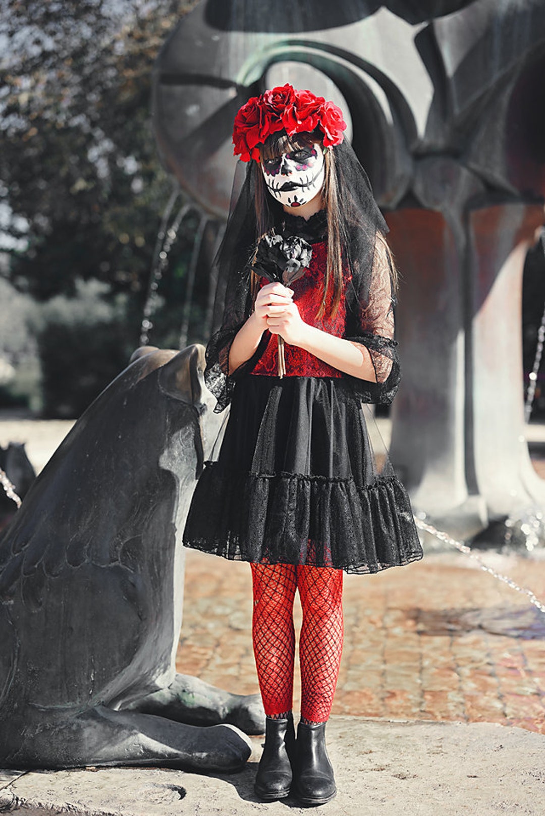 Fantasia de vampiro rosa para meninas- Pink Vampire Costume for Girls