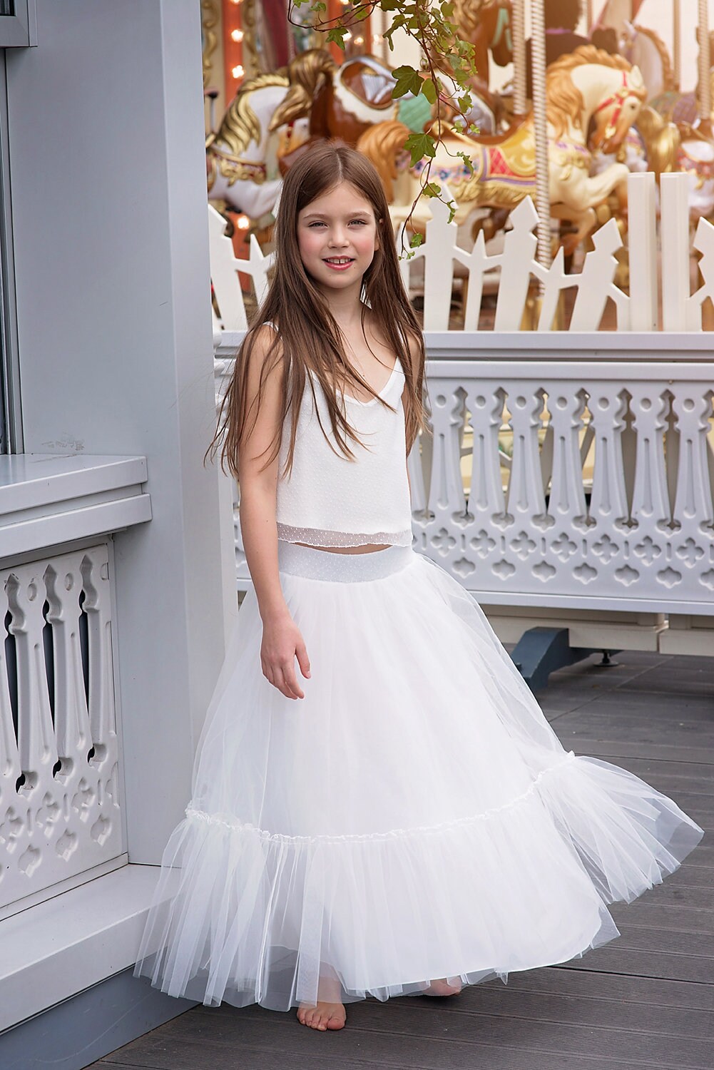 Boho Flower Girl Dress Junior Bridesmaid Skirt and Top Set Etsy