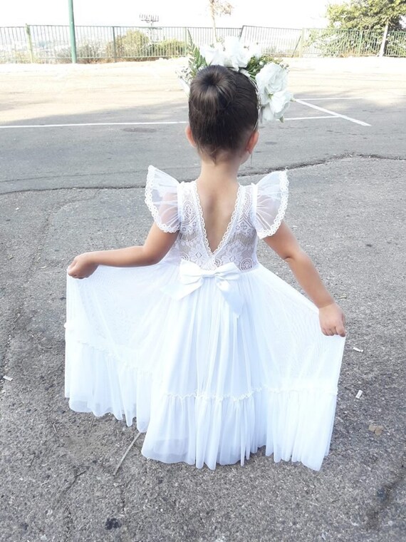 etsy boho flower girl dress