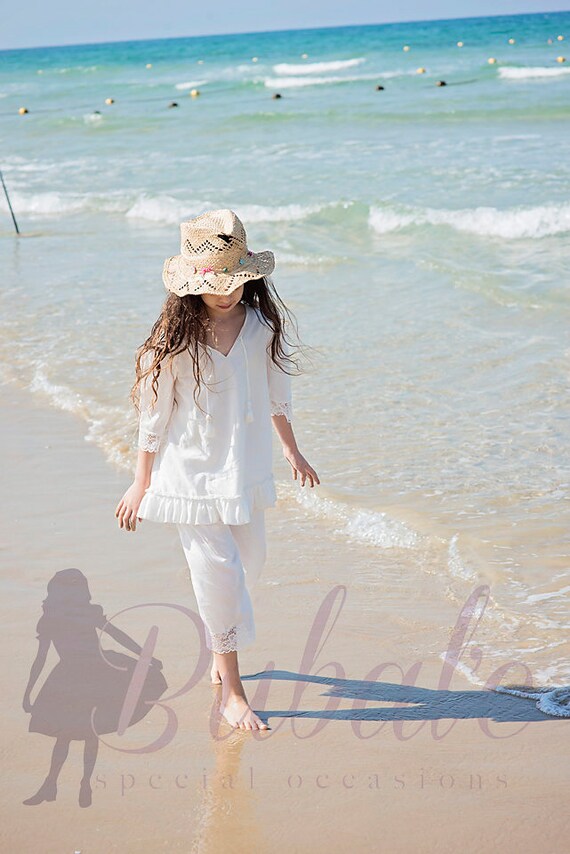 Girls Boho Capri Pant Set Bohemian 