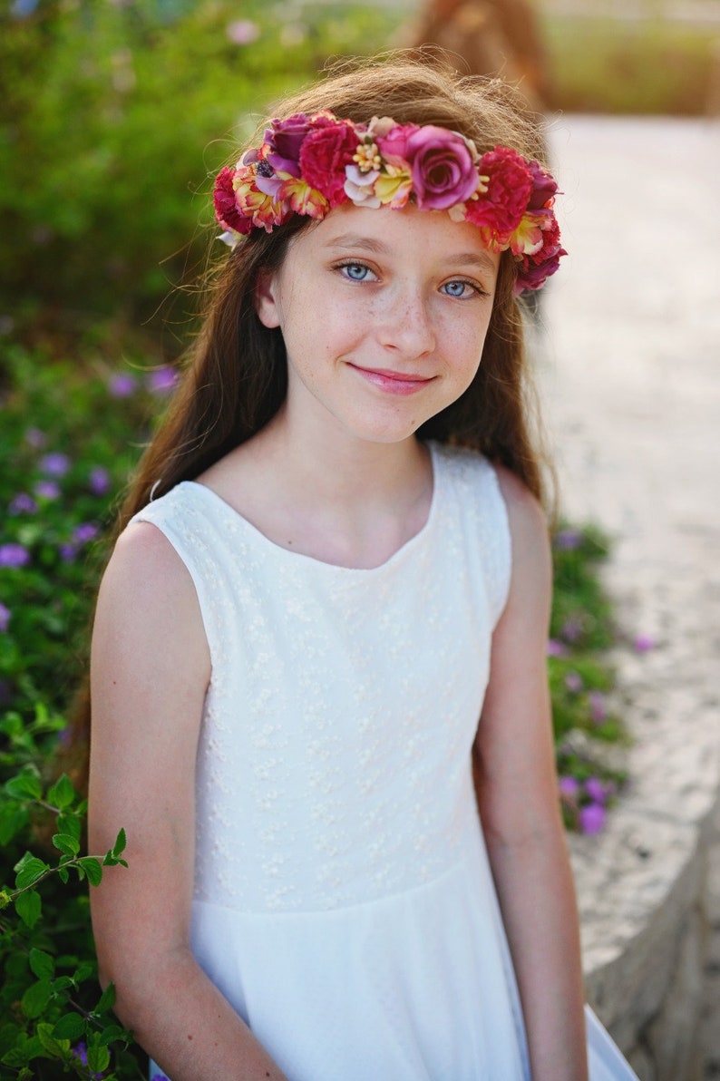 Boho Junior Bridesmaid Dress Lace Flower Girl Dress Etsy