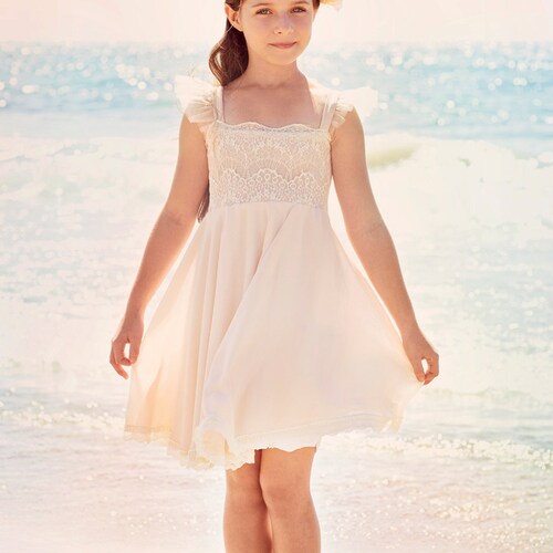 Beach Wedding Flower Girl Dress Etsy