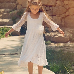 First Communion White Lace Dress - Etsy