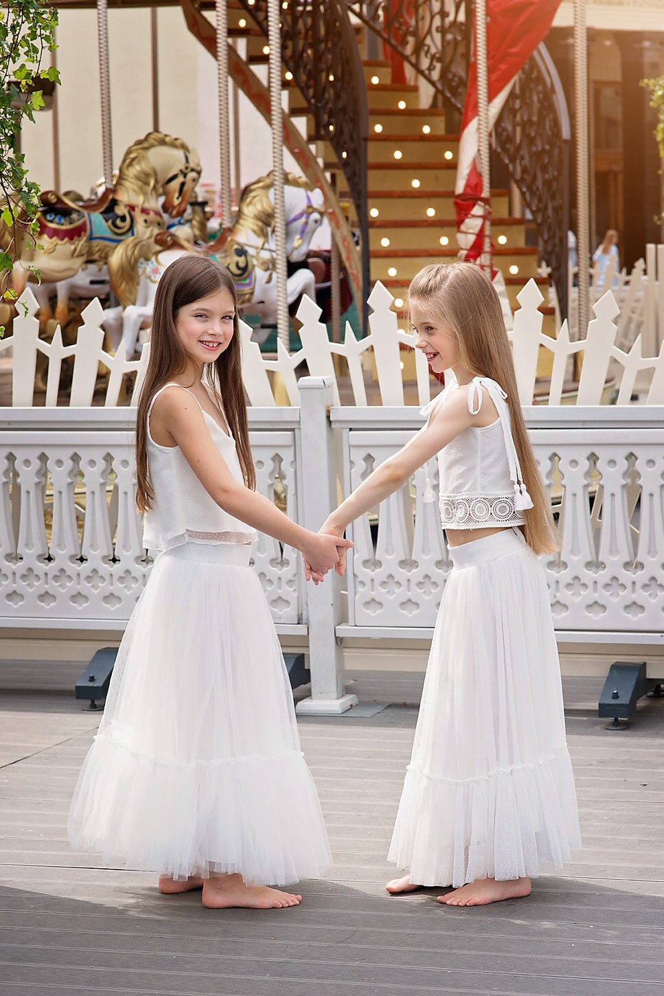 Boho Flower Girl Dress Junior Bridesmaid Skirt and Top Set Etsy
