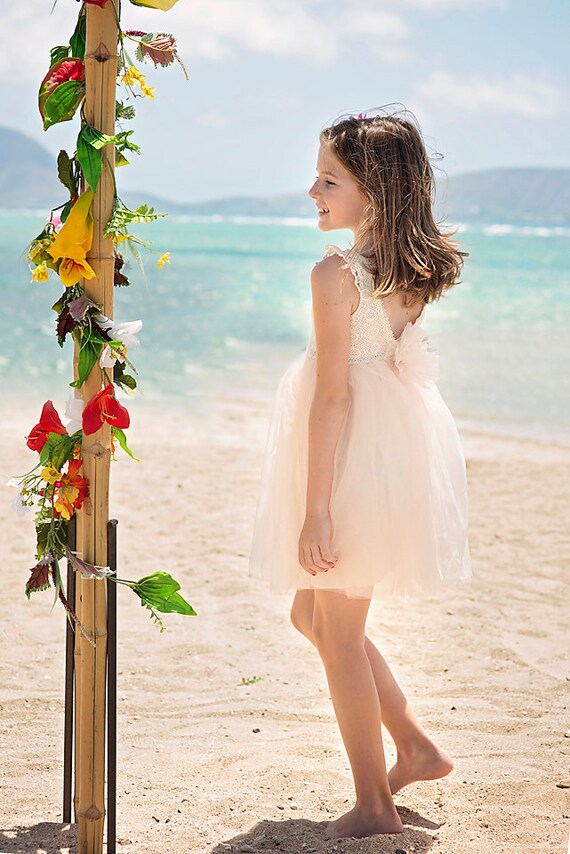 beach wedding flower girl dresses