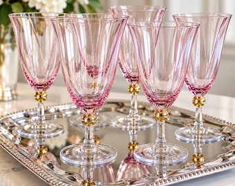 Royal Albert Old Country Roses Formal collection pink-tinged glass