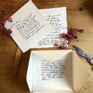 Carta de amor caligrafía San Valentín o regalo del día de la boda