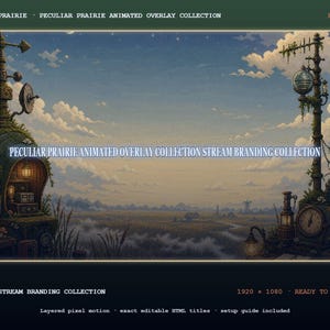 Moss Radio Weatherstation Animated Stream Overlay Pack | 5 Scene HTML Browser Source for OBS | Cozy Strange Starting Soon BRB Chatting Gamep