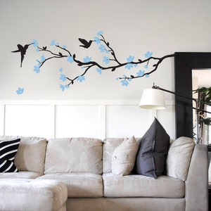 BRANCH WITH BLOSSOM vinyl wall sticker. Bring a little nature into your home with this beautiful decal