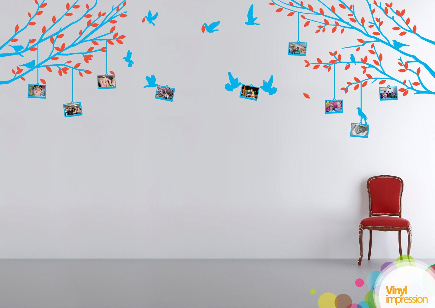 Photo Tree Vinyl Wall Sticker Life Size 140 x 135cm / 55 x Etsy