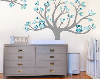 Blue or Pink NURSERY decor Tree decal 140 x 150cm / 55 x 59 inches |