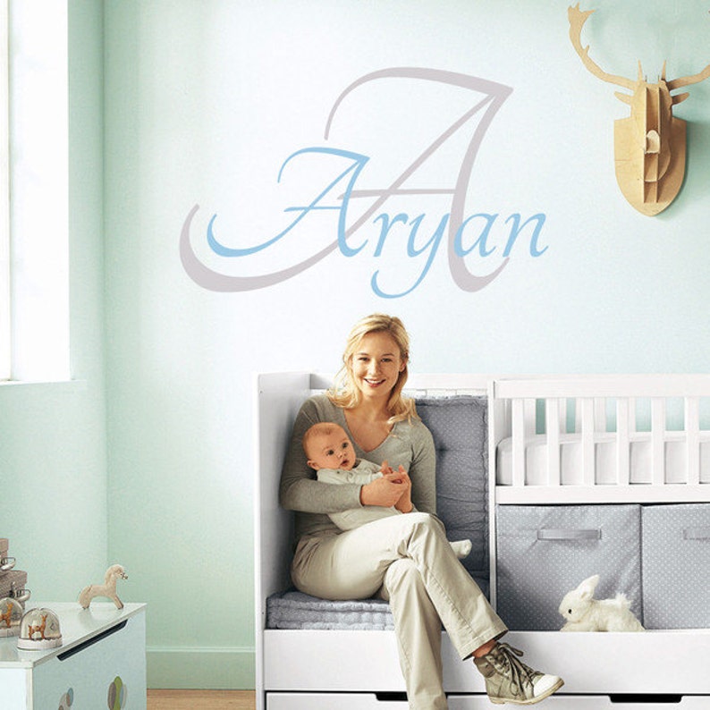 Name Wall Sticker personalised 90 x 55 cm / 35 x 21 inches Etsy