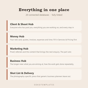Photographer Business Hub Notion Template – Bookings, shot lists, delivery deadlines and payments image 3