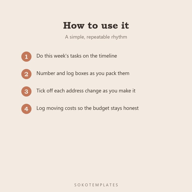 Moving House Planner Notion Template – Timeline, Packing, Address, Budget (Digital Download) image 5